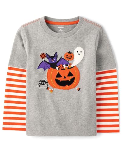 Image of Gymboree Boys and Toddler Embroidered Graphic Long Sleeve Layered T-Shirts
