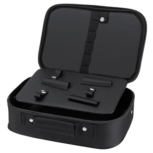 Noverlife Sac de rangement noir pour outils de coiffure, trousse de transport, grande capacité, coiffeur, sac de voyage pour tondeuse, ciseaux