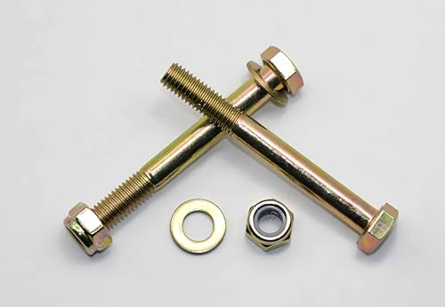 Image of M8 x 70mm Hex Head Bolt by Color Galvanization with Nylon Lock nut and Flat Washer Assortment Kit,Alloy Steel,Grade 8.8.(8pcs Pack)