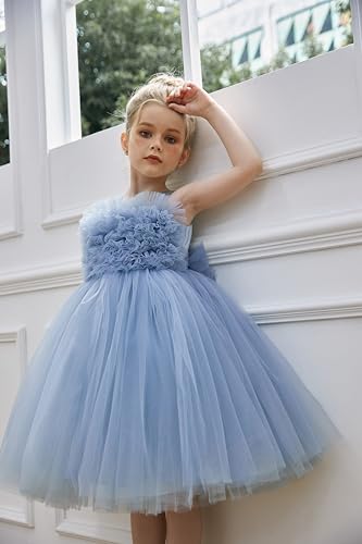 Girls Ruffled Cake Dress Fancy Tulle Pageant Homecoming Birthday Party Dresses2