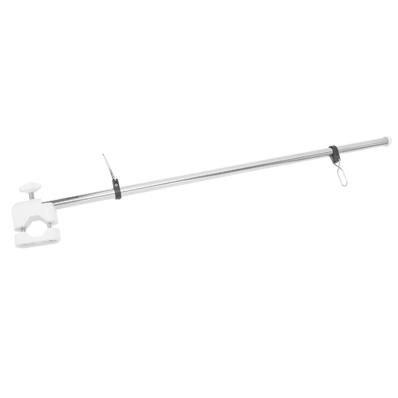 Asta para Bandera Marina, Asta para Personal de Bandera para Barco, 21 Pulgadas de Alto, Acero Inoxidable, 22,2 Mm a 25,4 Mm, Montaje en Riel, Asta para Bandera para Barco, Yate, Coche, RV, Pesca, Acc