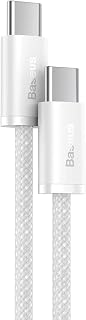 Cabo Baseus Dynamic Usb-c Compatível com iPhone 15 /Compatível com iPad/Compatível com Macbook Nylon 5a 100w 1m Branco