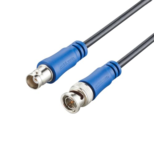 BNC Cable 6Feet Bnc Male to Bnc Female Connectors Extension Connector Cable 75 Ohm HD Video Cable CCTV System of Video Security Camera DVR Monitoring System -Blue