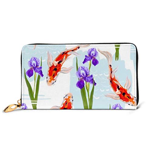 Preisvergleich Produktbild JHGFG Mode Handtasche Reißverschluss Brieftasche Nahtlose Vektor Blumenmuster Hintergrund Hand Telefon Kupplung Geldbörse Abendkupplung Blockieren Leder Brieftasche Multi Card O.
