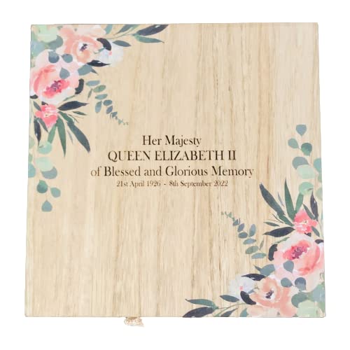 Boîte commémorative en bois Queen Elizabeth II, cadeau historique idéal