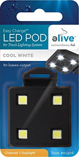 Elive LED Aquarium Fish Tank Pod Lighting - Replacement Pod for LED Track Light, Cool White