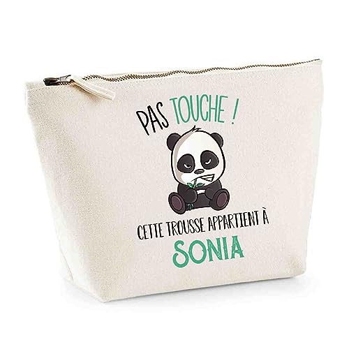 Trousse Sonia Pas Touche Panda | Pochette Toilette Maquillage Idée Sac Cadeau