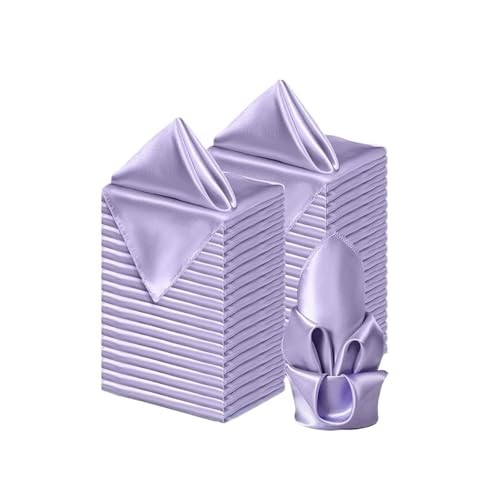 Servilletas de satén para mesa de bodas, pack de 60 servilletas cuadradas multicolor 2