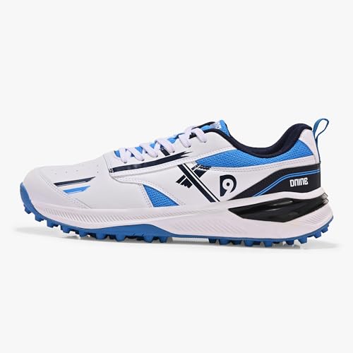 Image of DNINE Blaster Men, Rubber Studs, Cricket Shoes, Sun Orange /Diva | Blue /White | White /Red