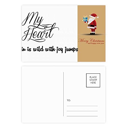 Cartes postales Citation My Heart de 20 pièces au design de Santa Claus
