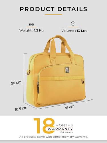 Image of EUME Optimo Laptop Bag for Men | Water Resistant Messenger Bag | Tablet Compartment| Multiple Organisers | Fits Upto 15 inch Laptop | Vegan Leather Office Bag.