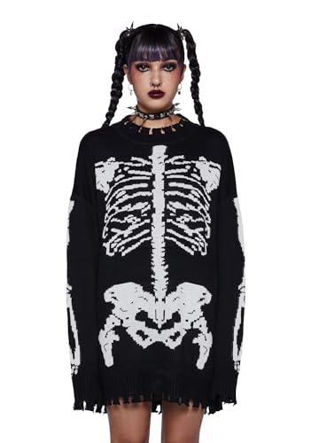 Amazon.com: Dolls Kill Fractured Fate Skeleton Sweater by Trickz N