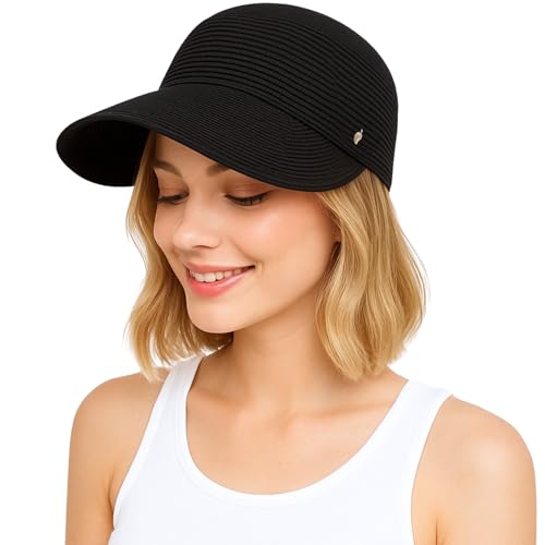 Chapeau de paille haut de gamme respirant de protection femme