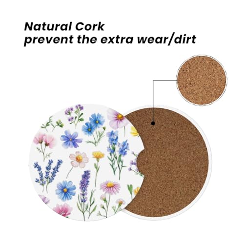 50% Off Vintage Flower Car Cup Coasters 2 Pack - Image 5