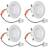 LB13110 (4-Pack) 3-Inch LED Downlight Retrofit, GU10 Base, 8-Watt (50W) Soft White 3000K, LED...
