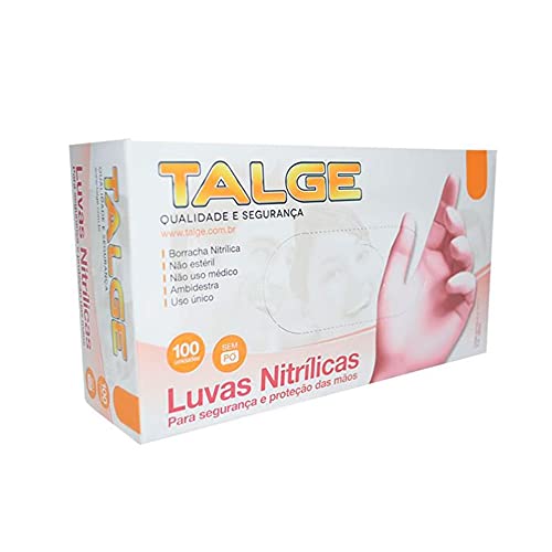 Talge Luva Nitrilica Rosa S M 100Un, Talge