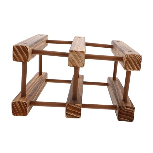 Soporte de vino de madera maciza para exhibición miniatura 1