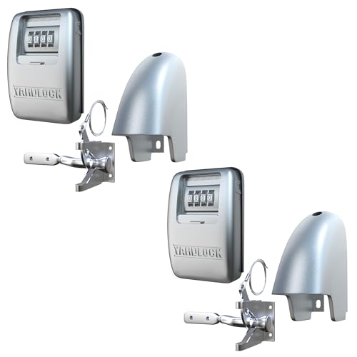 Keyless Gate Lock – Secure Fence Lock and Latch – Strong Durable System (XLS – Silver Heavy Duty – 2-Pack)