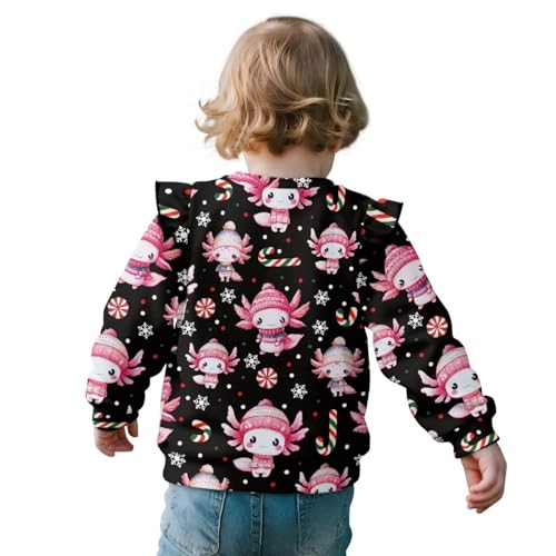 Toddler Sweatshirt Girls Crewneck Ruffle Long Sleeve Shirts 1-8y Cute Clothes Fall Spring Pullover Tops Sport Coat2