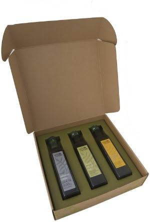 Organic Greek Extra, Basil Extra, Lemon Extra Virgin Olive Oil Box Set