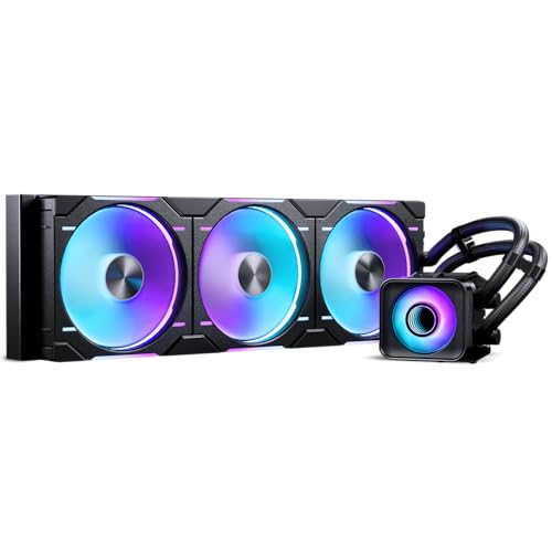 Phanteks Glacier One 420D30 X2 AIO Liquid CPU Cooler Evolv X2 Aluminum Cap Design 3X Performance D30-140 D-RGB Fans for Intel LGA 1851 1700 1200 115x and AMD AM4/AM5 sockets (Black)