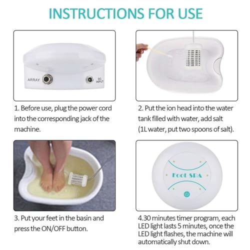 Máquina portátil detox spa para pies y masaje miniatura 3