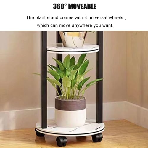 Support à plantes robuste à roulettes étagère d'angle multi-pots gain de place pour terrasse