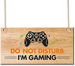 howson london Funny Gamer Gifts for Boys Gaming Sign Gifts Bedroom Door Sign for Man Cave Novelty Gamer Hanging Sign Accessories for Birthday Christmas Plaque Xbox Gift for Brother Son