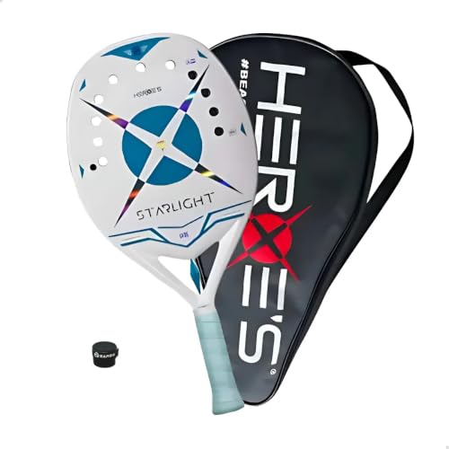 Raquete De Beach Tennis Heroes Starlight 2025 Carbono 3k Com Tratamento Original com etiqueta NFC Capa Gasparri E Ninny 1 overgrip