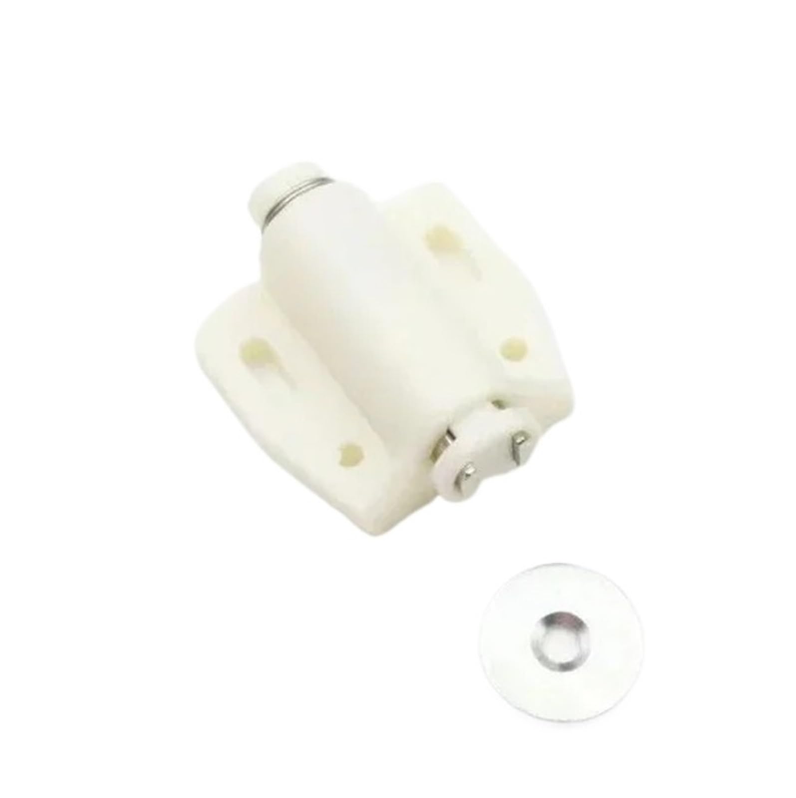 16pcs Cabinet Stopper Strong Magnetic Push to Open Touch Catch Stop Quiet Damper Buffer Kitchen Cupboard Door Magnet Invisible Handles for Cabinets and Bookcases(Single White)