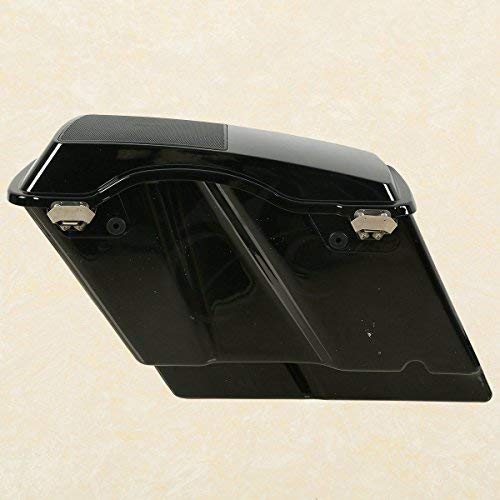 Alforjas rígidas estiradas de 5 pulgadas TCT-MOTORPARTS con tapas para parlantes de 6x9 pulgadas, compatibles con Harley Touring (1993-2013) y Softail (1984-2017) miniatura 6