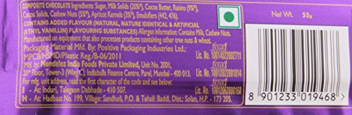 Image of Cadbury Dairy Milk Silk Fruit & Nut Chocolate Bar, 55 gm