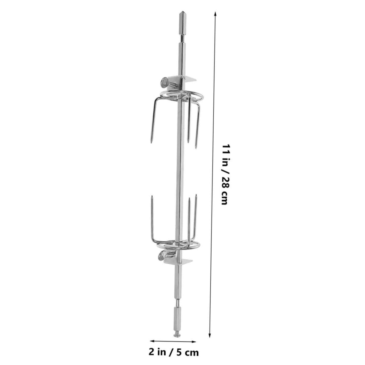 FONDOTIN Set of 2 Rotating Chicken Forks for Electric Oven Stainless Steel Grill Forks Air Fryer Chicken Skewer for BBQ