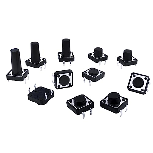 Botón táctil micro interruptor de 12mm con 4 pines para solucionar fallos de pulsador 6