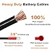 Ritikneo 4 AWG Battery Cable 4FT -48Inch, 4 Gauge Copper Battery Inverter Cables with 3/8