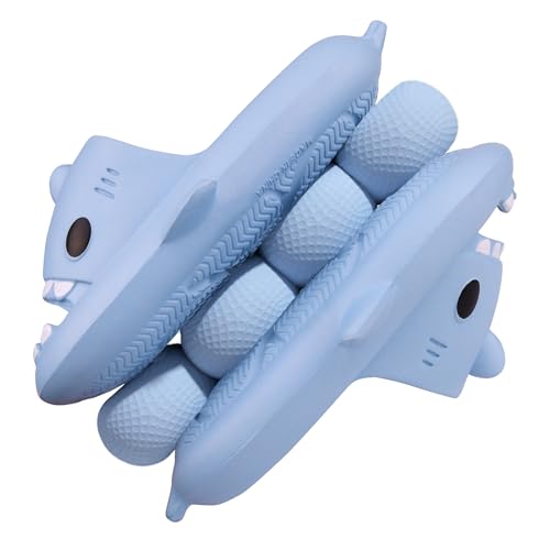 Image of Kids Shark Cloud Slides | Boys Girls Slip On Sandals | Toddler Beach Slippers | Youth Fish Flip Flops Pool Shower Shoes