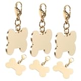 ibasenice 2 Sätze Haustiermarke Hundemarke Anhänger Selber Machen Hundetags Code Personalisiert Hundemarke Individuell Wille Abdeckung Rostfreier Silber Zufällige Farbe 6 Stück * 2