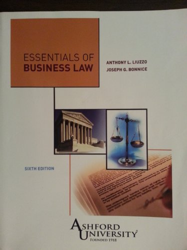 Essentials of Business Law, Ashford University ... 0077329503 Book Cover