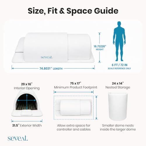 Image of Near-Zero-EMF Infrared Sauna Dome - 1300W Full-Body Heat | Integrated Jade Stones | Head-Out Home Sauna (White)