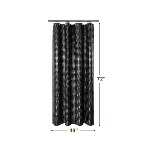Image of Barossa Design 48x72 Stall Size Shower Curtain Liner Dimensional Black