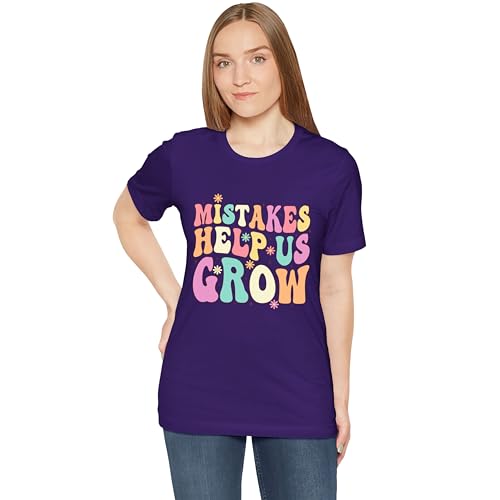Mistakes Help Us Grown Retro Groovy T-Shirt for Women Girls Funny Gift for Teachers Students on Back to School2