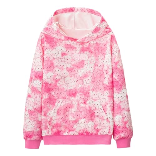 Image of WELAKEN Girls and Toddlers' Pullover Printed Hoodie Sweatshirt with Kangaroo Pocket