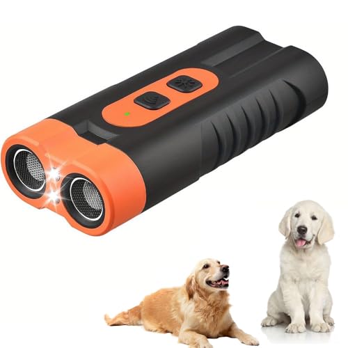 FYKTIK Bark Shield for Dogs, Dog Barking Deterrent Devices with LED Flashlight & HD Display, Anti Barking Device for Dogs & Cats, Portable Ultrasonic Dog Repeller for Indoor Outdoor (B)