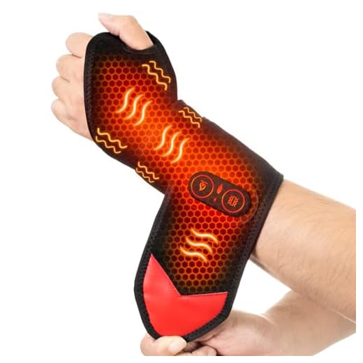 Yabuu Almohadilla Térmica Para Masaje De Muñeca Y Mano Inalámbrica Para Túnel Carpiano Con Batería De 3000 Mah, Artritis De Mano, Alivio Del Dolor De Muñeca, Almohadilla Térmica, Vibración Y Configura