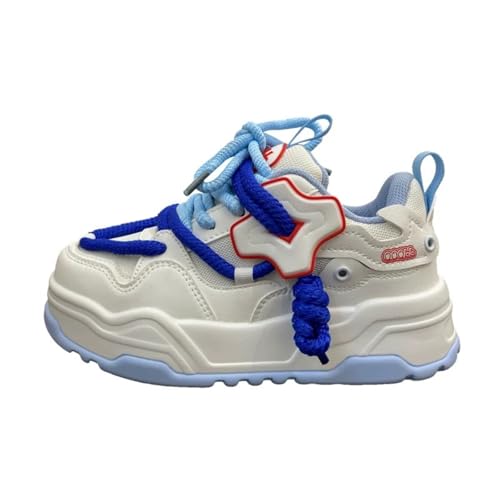 Men's Mesh Chunky Platform Sneakers 2-Inch Thick Sole Black Sneaker Breathable Fashion Casual Walking Sports Workout