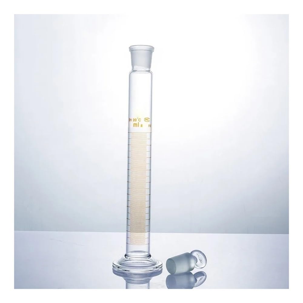 Equipos y suministros de laboratorio Probeta graduada de 500 ml con tapón vidrio esmerilado, base redonda, equipo laboratorio