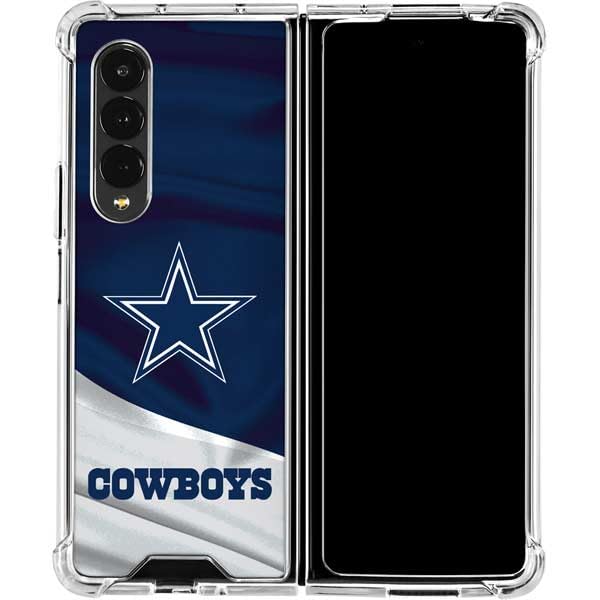 Skinit Clear Phone Case Compatible with Galaxy Z Fold4 5G - Officially Licensed NFL Dallas Cowboys Design