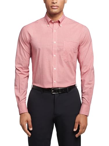 Tommy Hilfiger Men's Dress Shirt Regular Fit Non Iron Gingham,