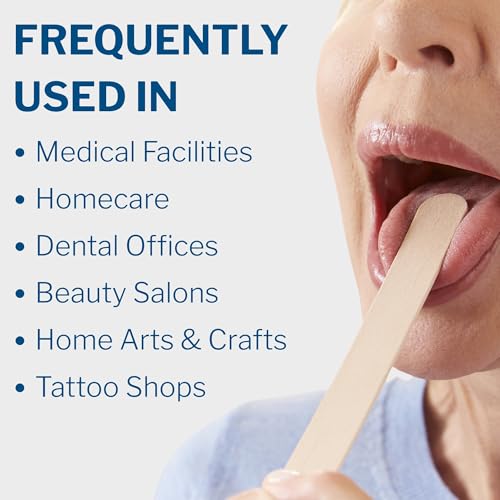 mckesson tongue depressors 3000 count adult size non-sterile wood unflavored splinter-free 6 in  use for medical arts crafts spa 500 count pack of 6