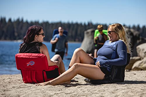 Image of PICNIC TIME Red Buffalo Bills Ventura Seat Portable Recliner Chair